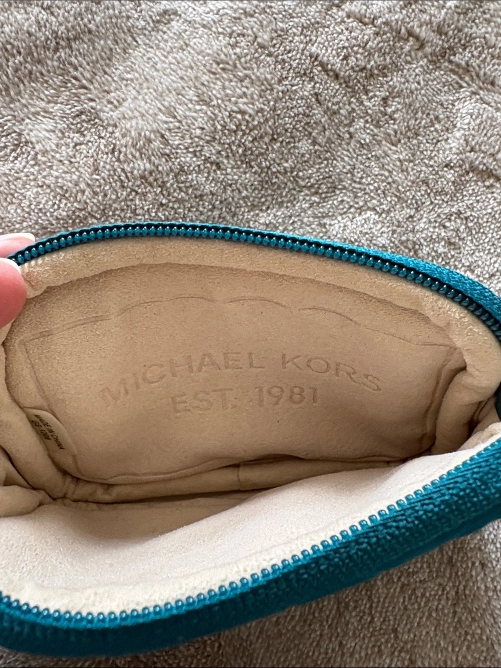 Michael Kors Teal Wallet/Cards and Coins/Wristlet - Teal